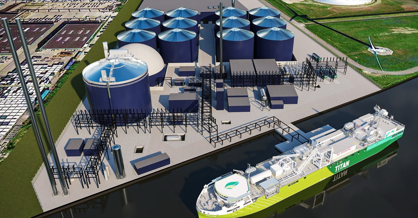 Vooraanzicht LNG Installatie Titan En BioValue